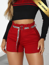 SHORT CLOCHARD VERMELHO COM CINTO