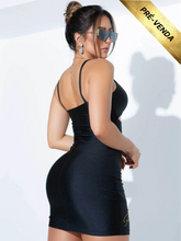 VESTIDO SEXY PRETO COM BRILHO