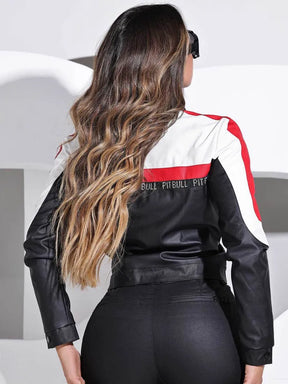 JAQUETA FEMININA EFEITO COURO