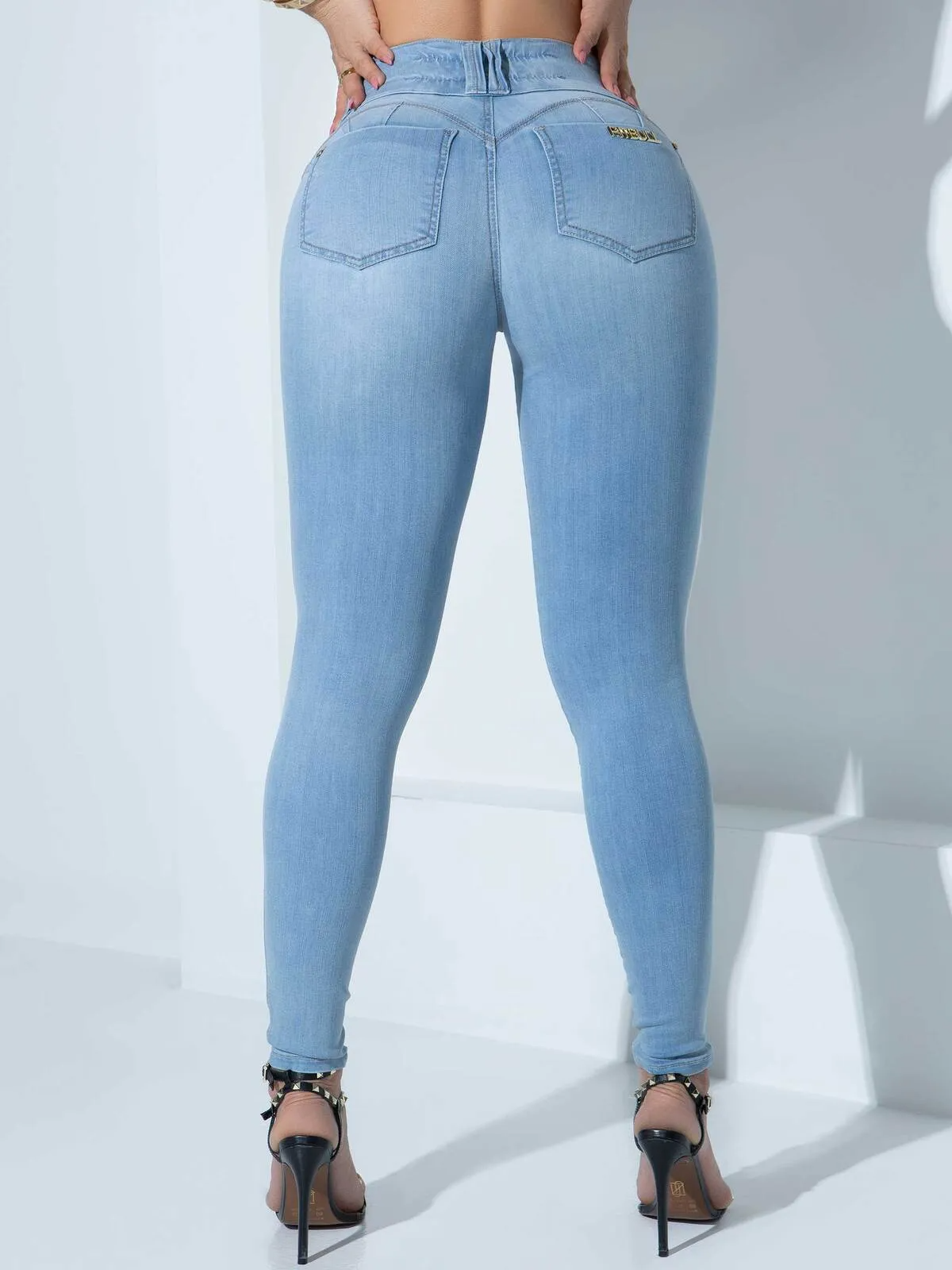 CALÇA JEANS FEMININA SKINNY CÓS MODELADOR