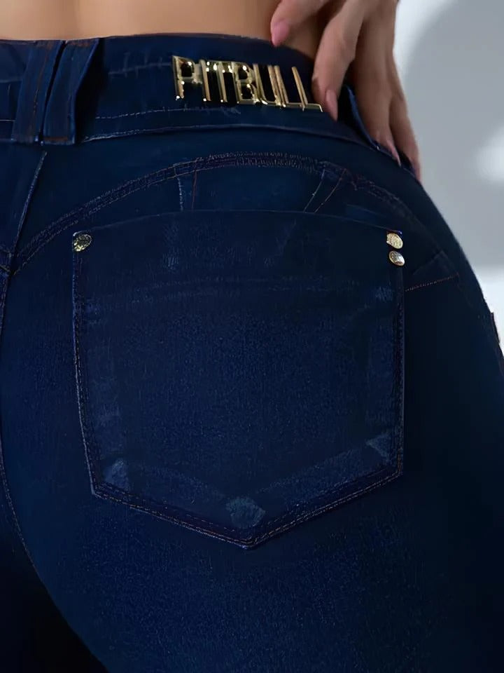 CALÇA SKINNY MODELADORA COM CORRENTES